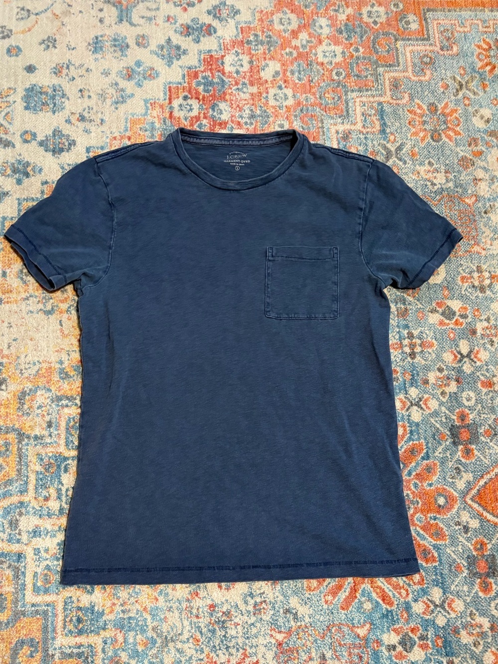 J.Crew blue garment dyed cotton tshirt